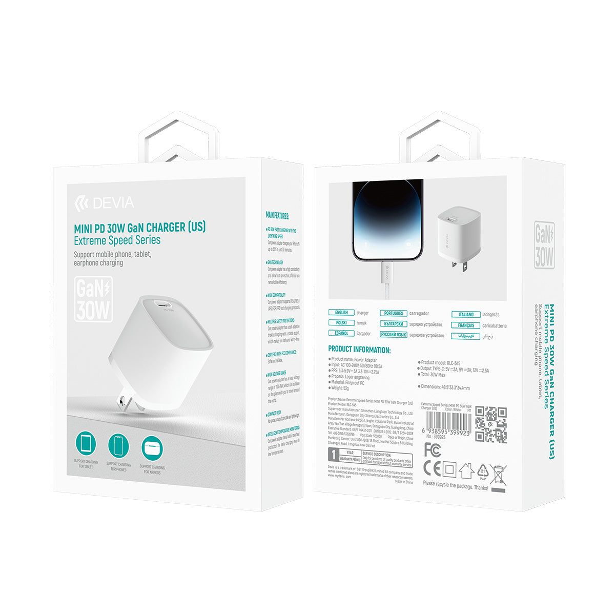 Cargador Devia Mini Pd 30W Extreme