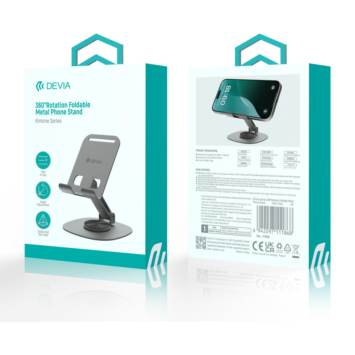 Soporte Devia de Telefono para Escritorio 360°
