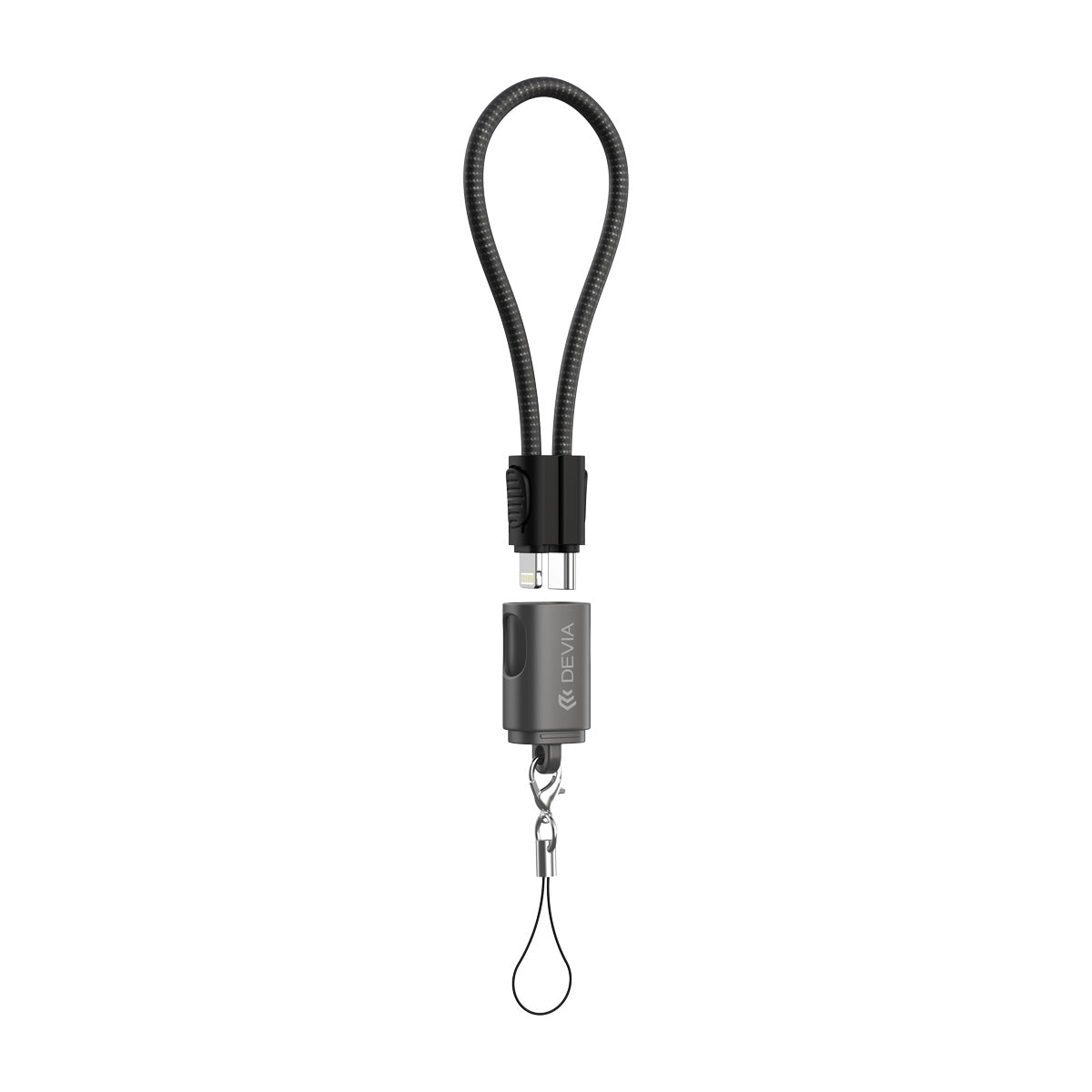 Gadgets Devia Llavero Cable Retráctil Tipo-C a Lightning