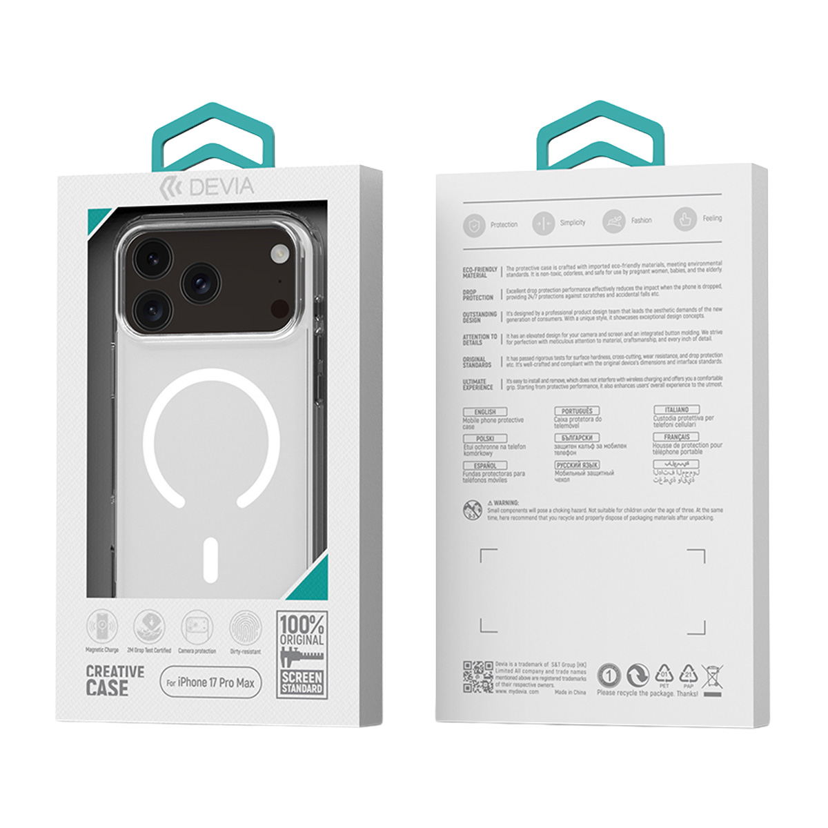 Funda Devia Pure Mag iPhone 17 Pro Max