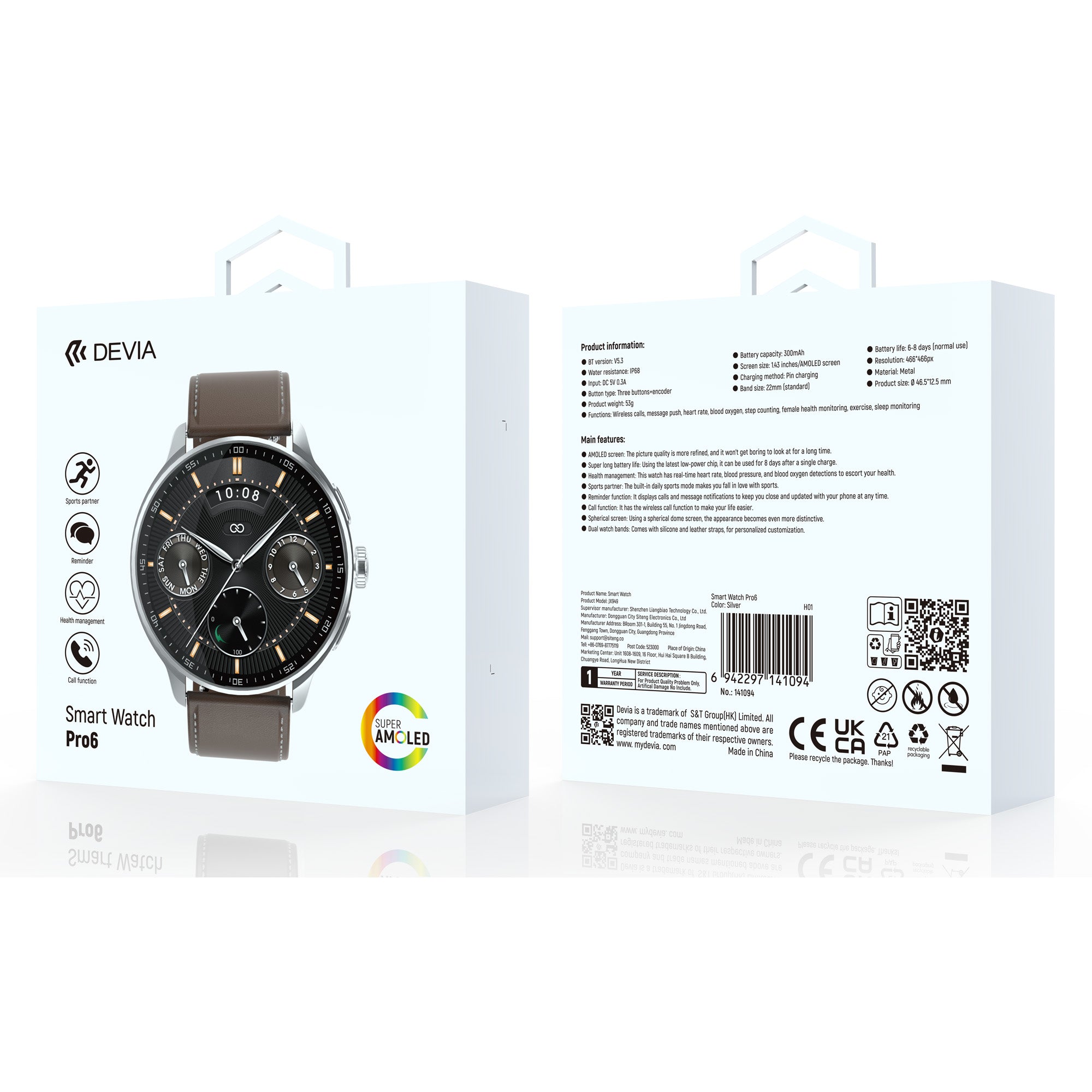 Smartwatch Devia Pro 6