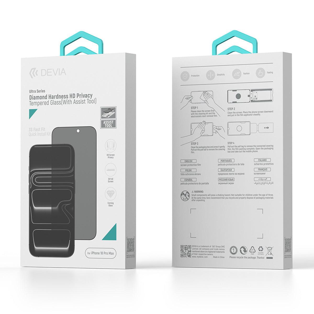 Mica Devia Cristal Templado Hd Privacidad iPhone 18 Pro Max