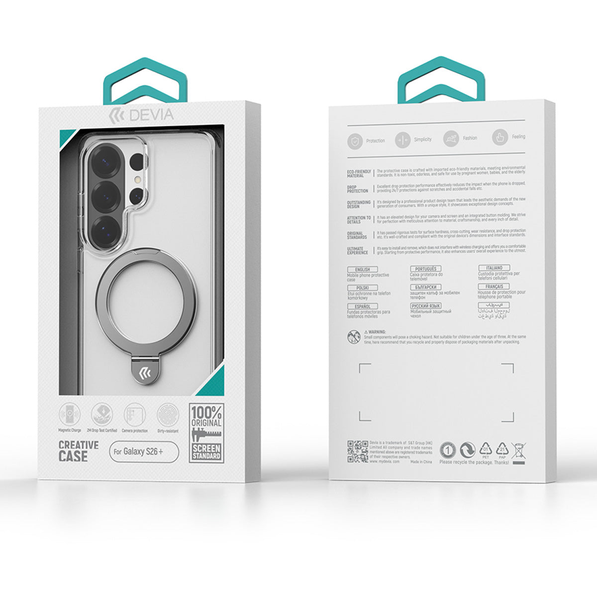 Funda Devia Delight Magnetic S26 Plus Clear
